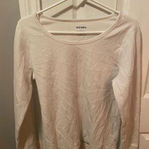 Old Navy Women's Cream Long Sleeve Tee
